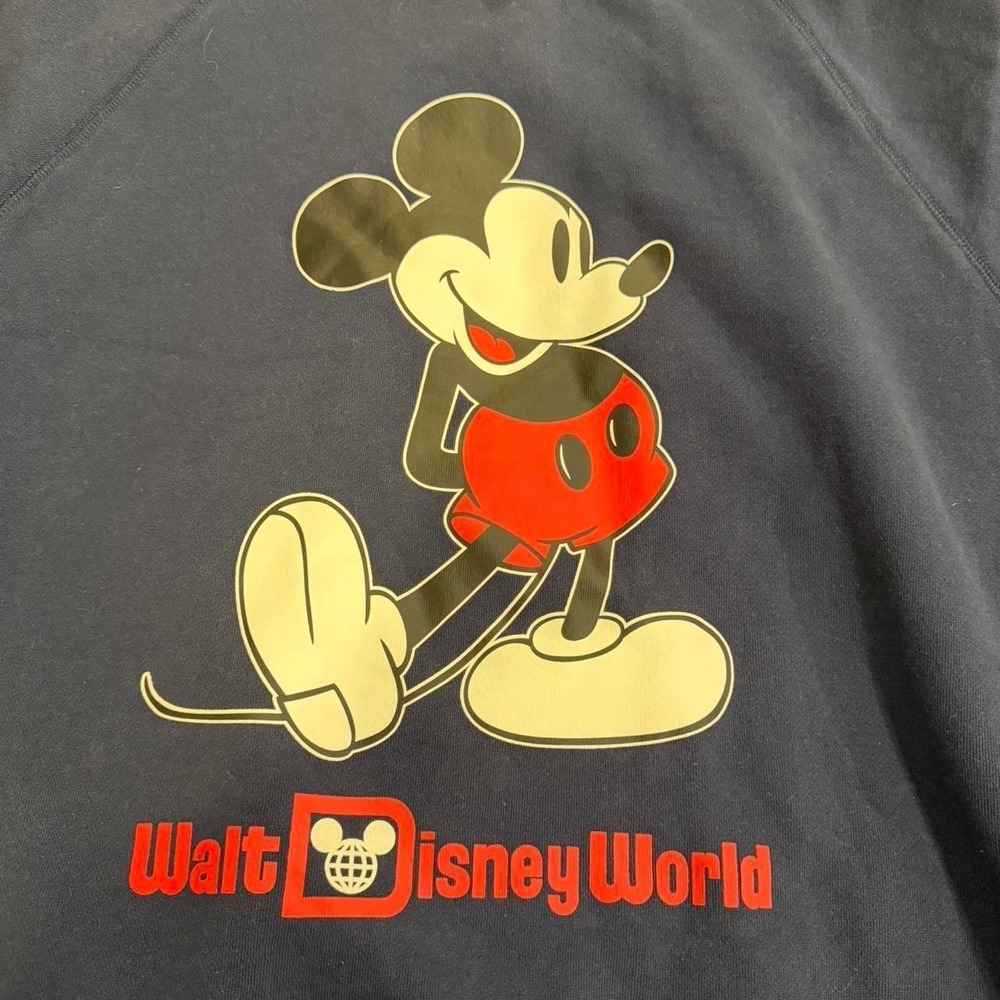 Disney Walt Disney World Mickey Mouse Sweatshirt Mens XL Navy Blue Pullover - Picture 2 of 4